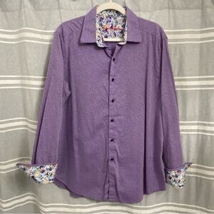 ROBERT GRAHAM / Classic Fit Floral Long Sleeve Button Down Size XL